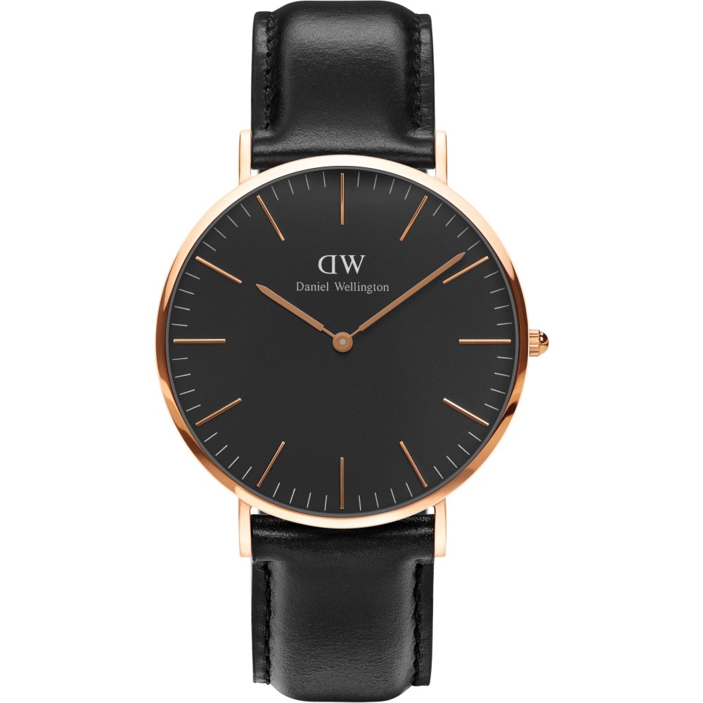 UNISEX DANIEL WELLINGTON CLASSIC BLACK SHEFFIELD WATCH 40MM WATC