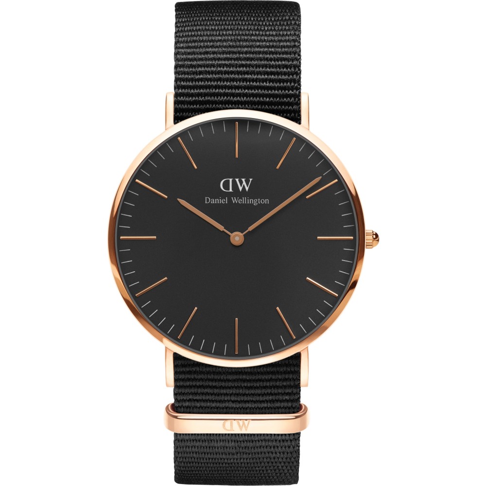 UNISEX DANIEL WELLINGTON CLASSIC BLACK CORNWALL WATCH 40MM WATCH