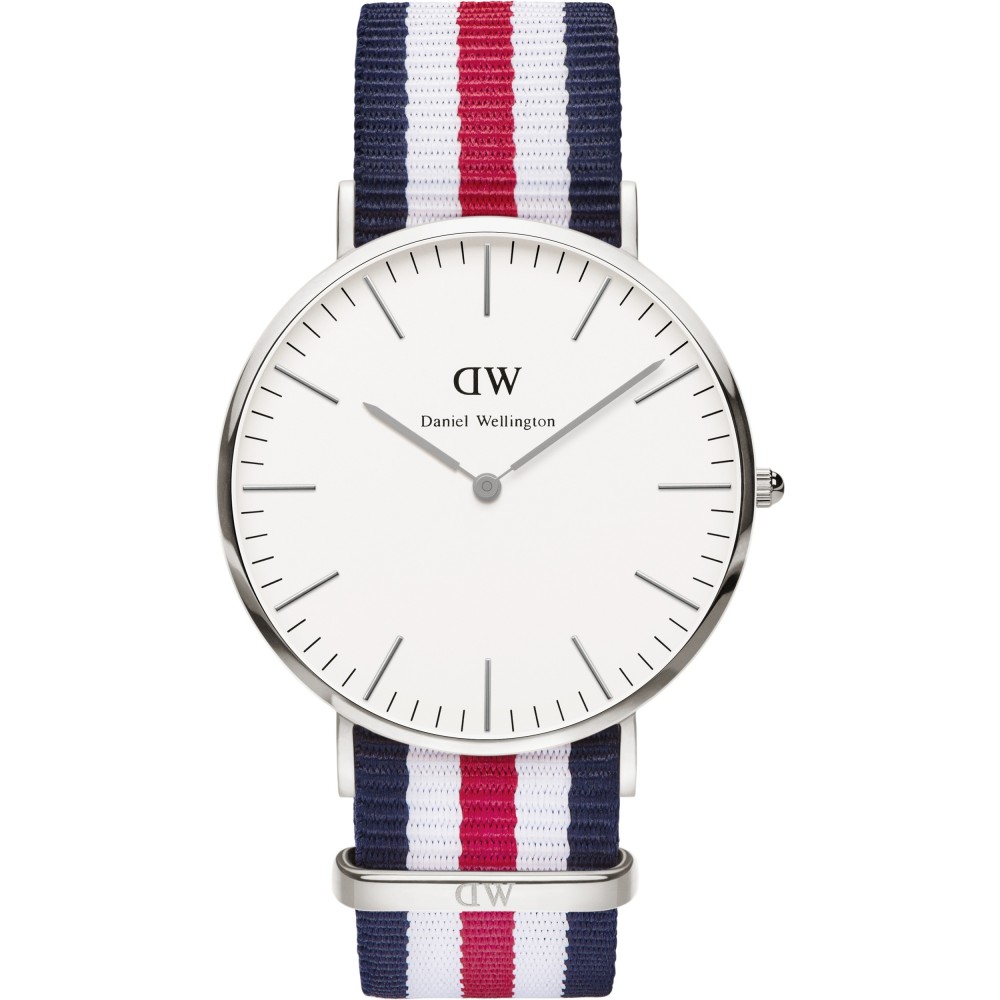 MENS DANIEL WELLINGTON CANTERBURY SILVER 40MM WATCH DW00100016