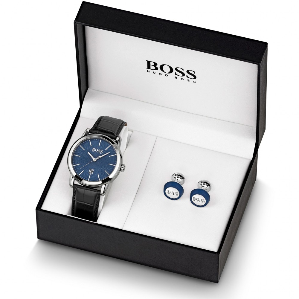 HUGO BOSS MENS STRAP CUFFLINK GIFTSET 1570092