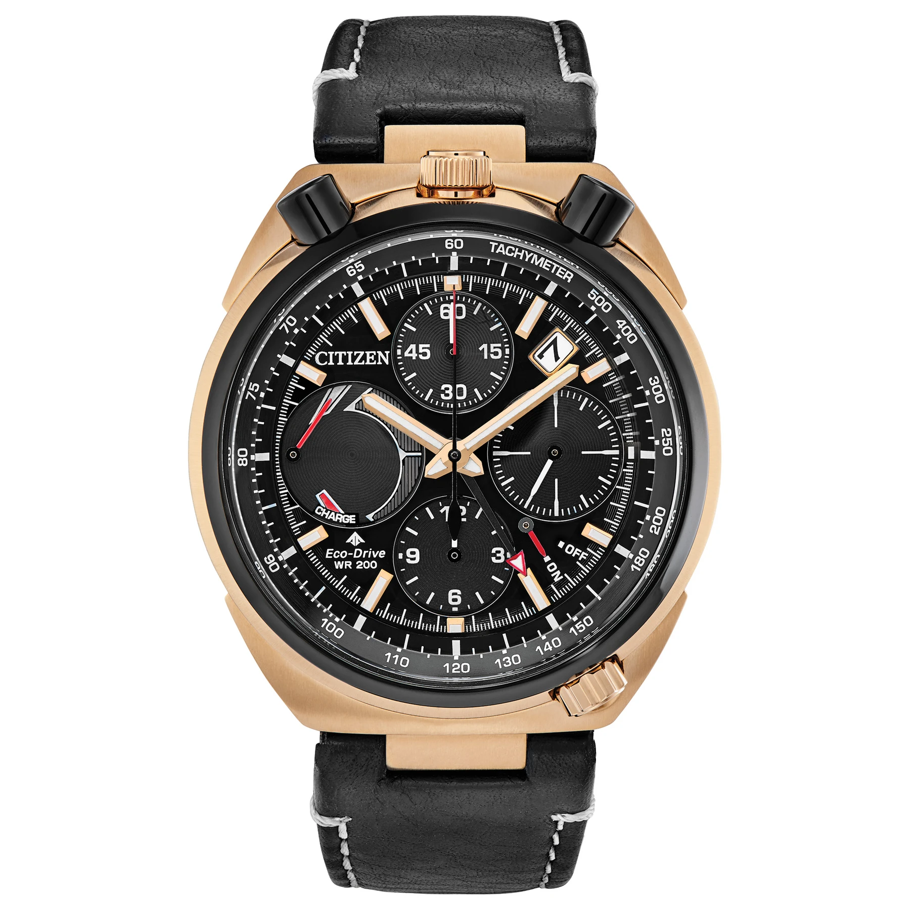 Citizen Eco-Drive Promaster Tsuno Chronograph Racer Gold Black