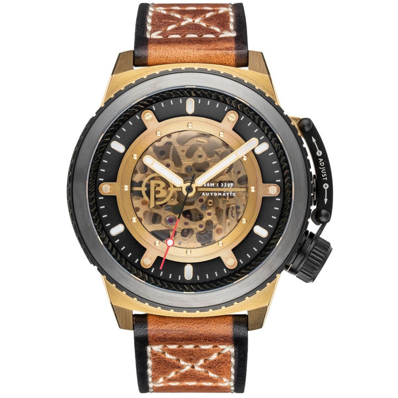 Ballast Trafalgar Skeleton Automatic Gold Brown