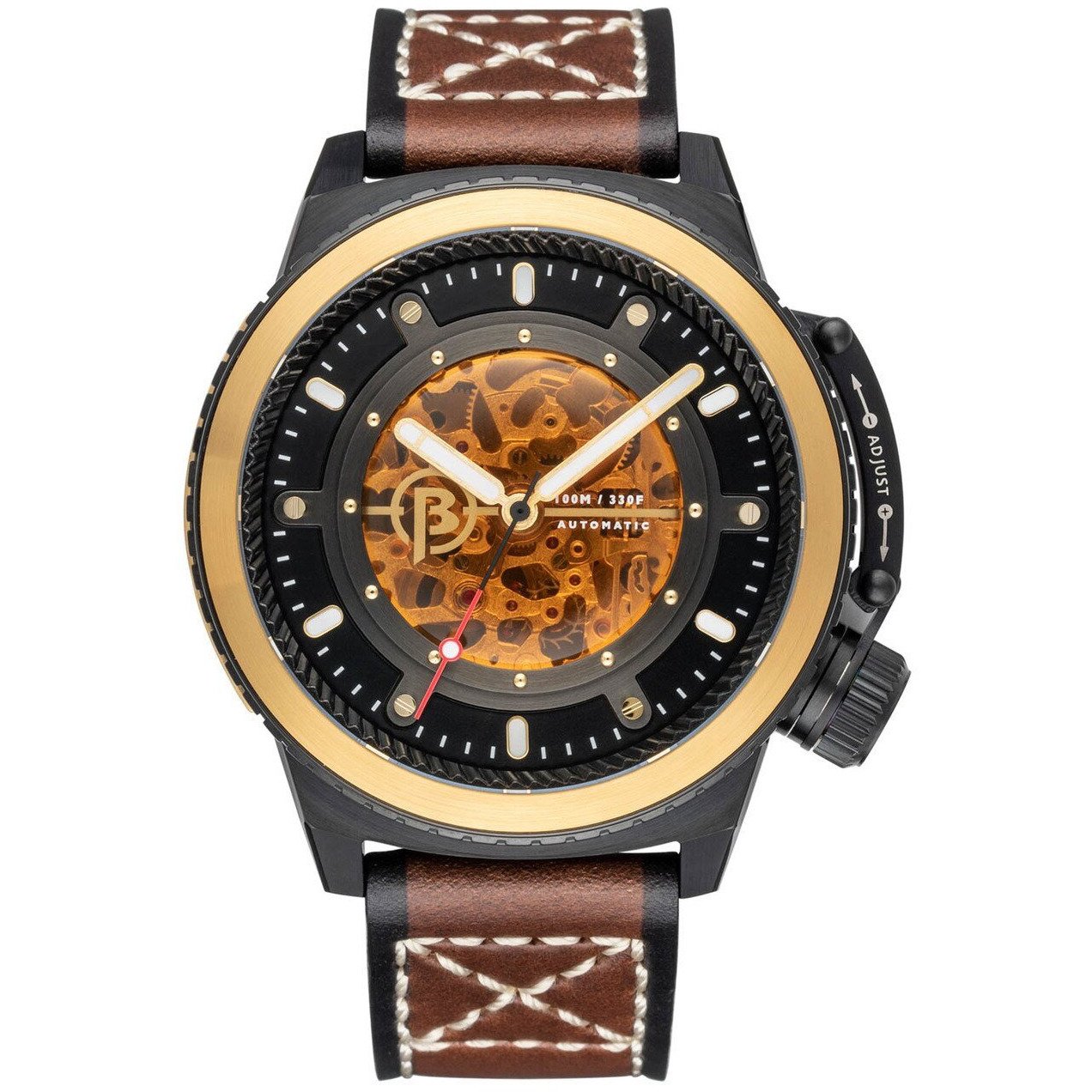 Ballast Trafalgar Skeleton Automatic Black Brown