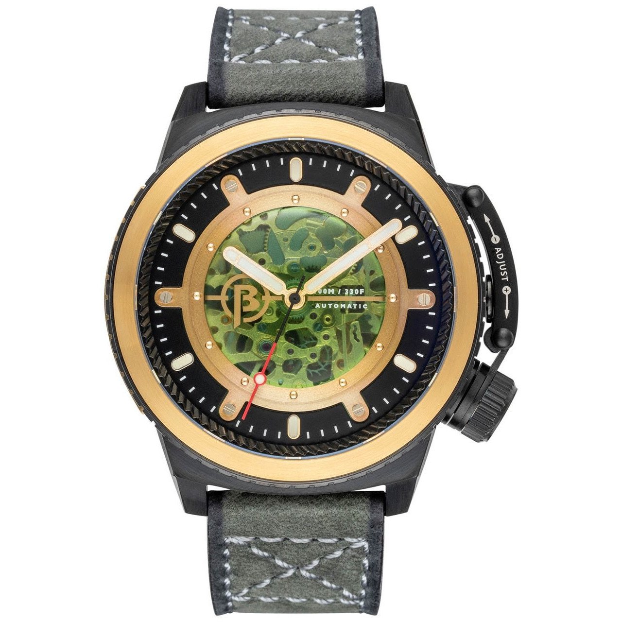 Ballast Trafalgar Skeleton Automatic Black Green