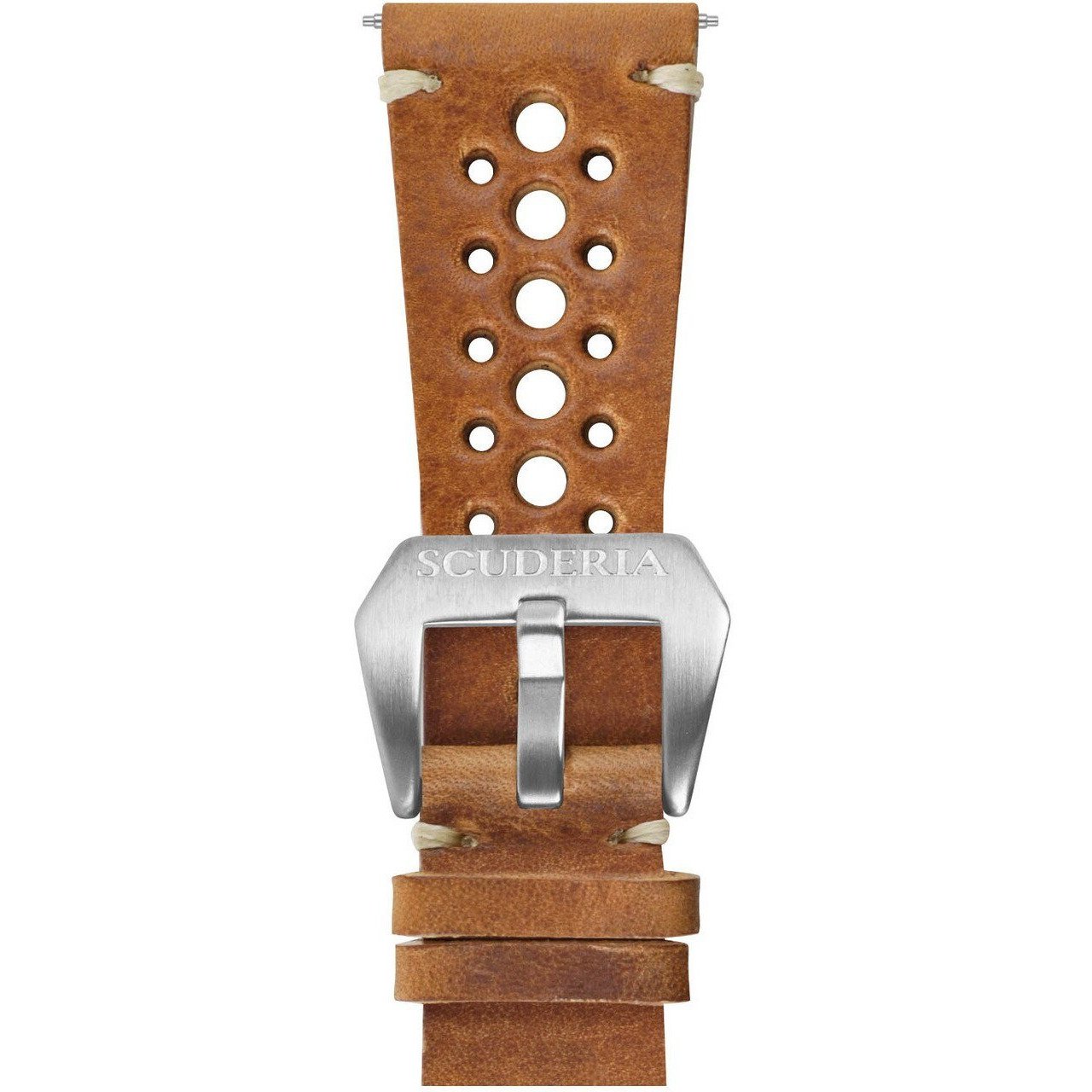 CT Scuderia 24mm 15 Hole Waxed Tan Leather Strap