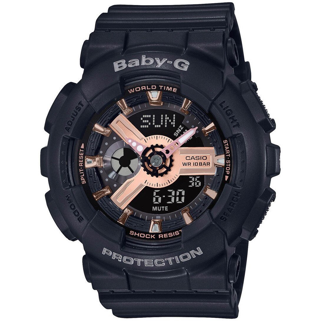 G-Shock BA110RG Baby-G Rose Gold Black