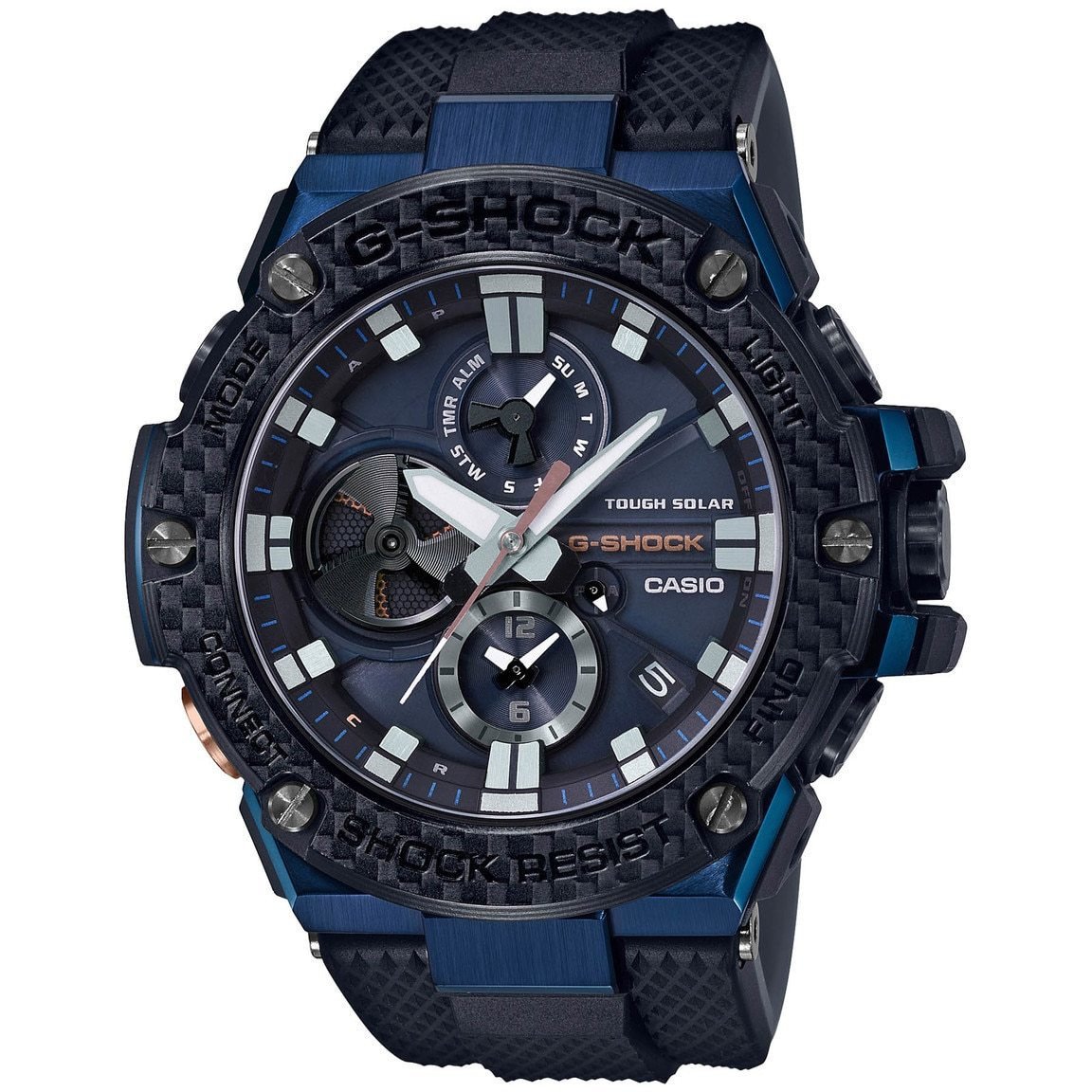 G-Shock GSTB100XB G-Steel Carbon Fiber Solar Blue