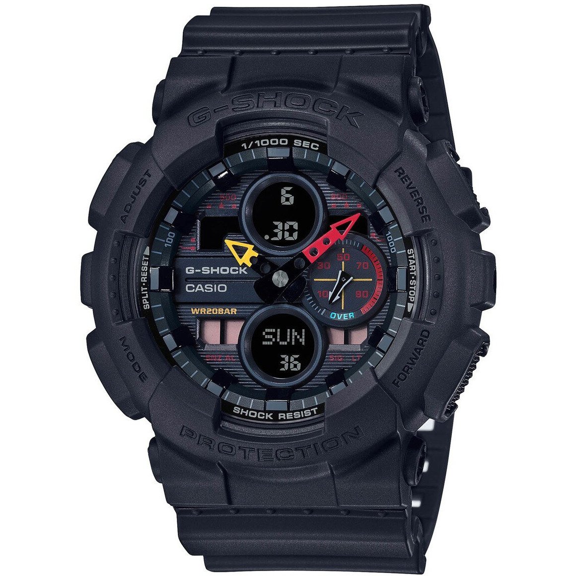 G-Shock GA140 Ana-Digi Neo Tokyo Black