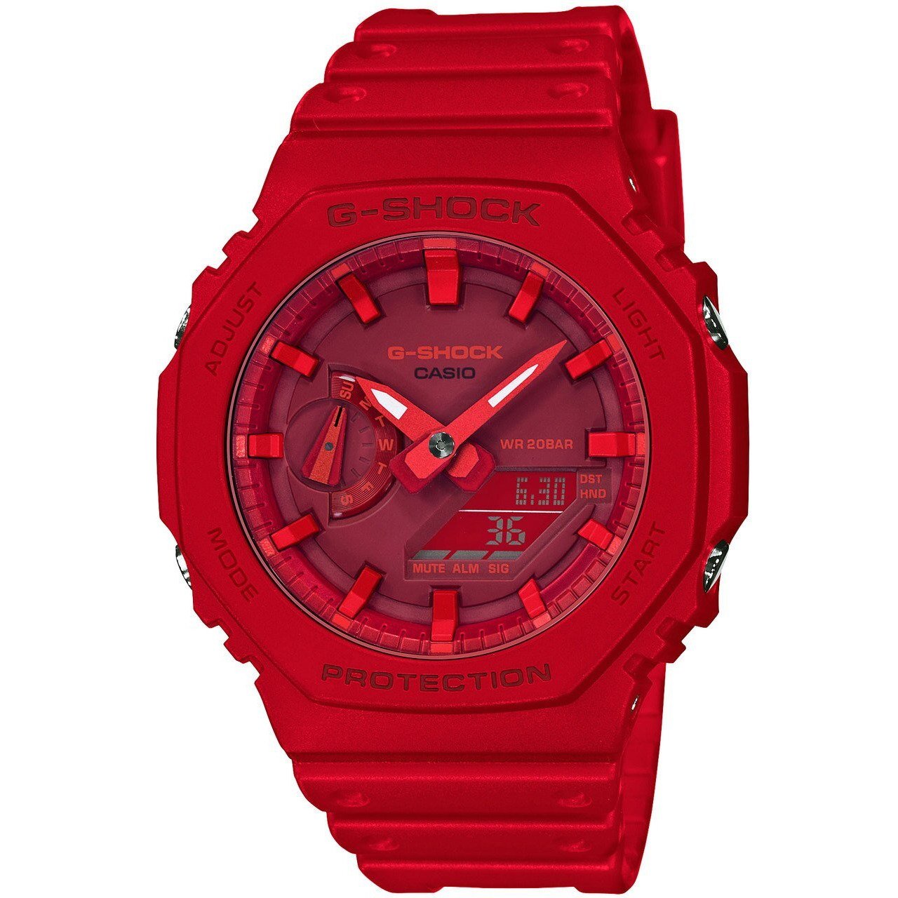 G-Shock GA2100 Carbon Core Guard Ana-Digi Red Out