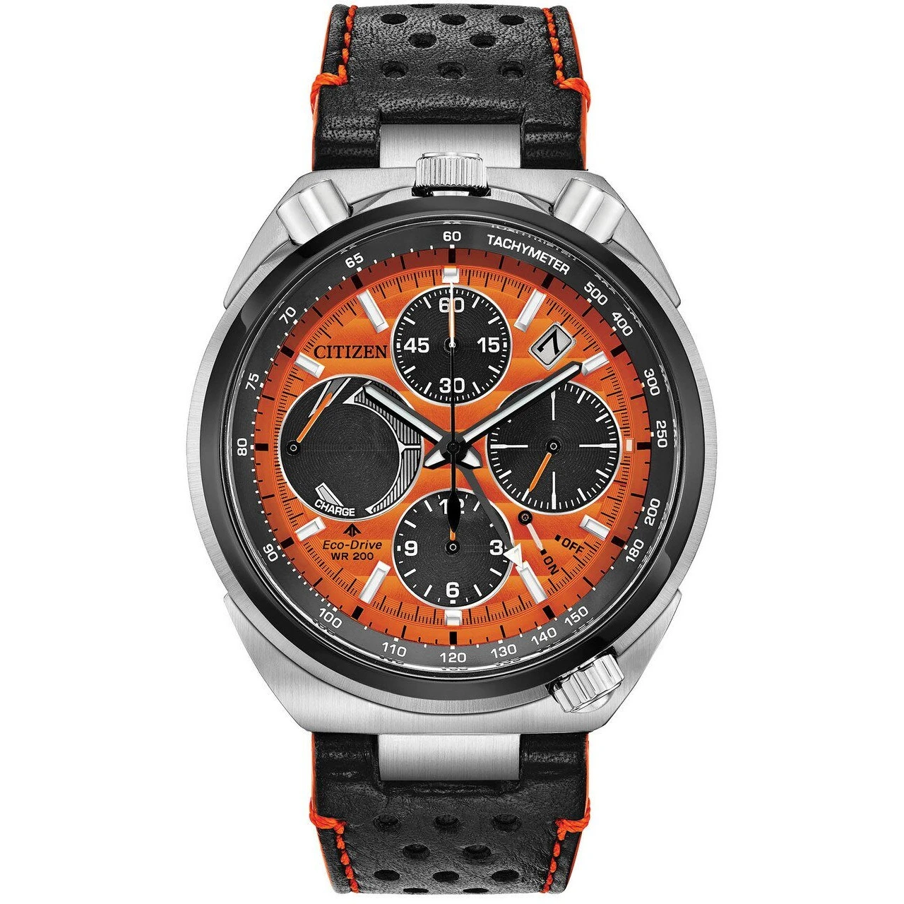 Citizen Eco-Drive Tsuno Chrono Racer Orange Black