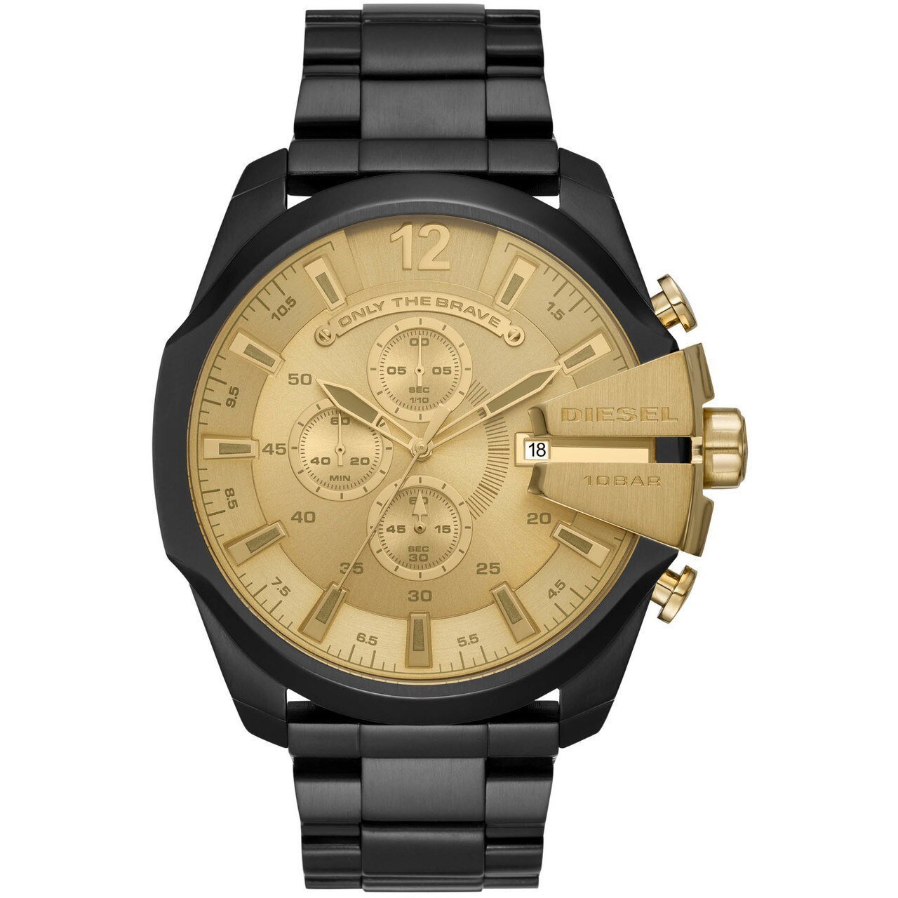 Diesel Mega Chief Chrono Black Gold SS