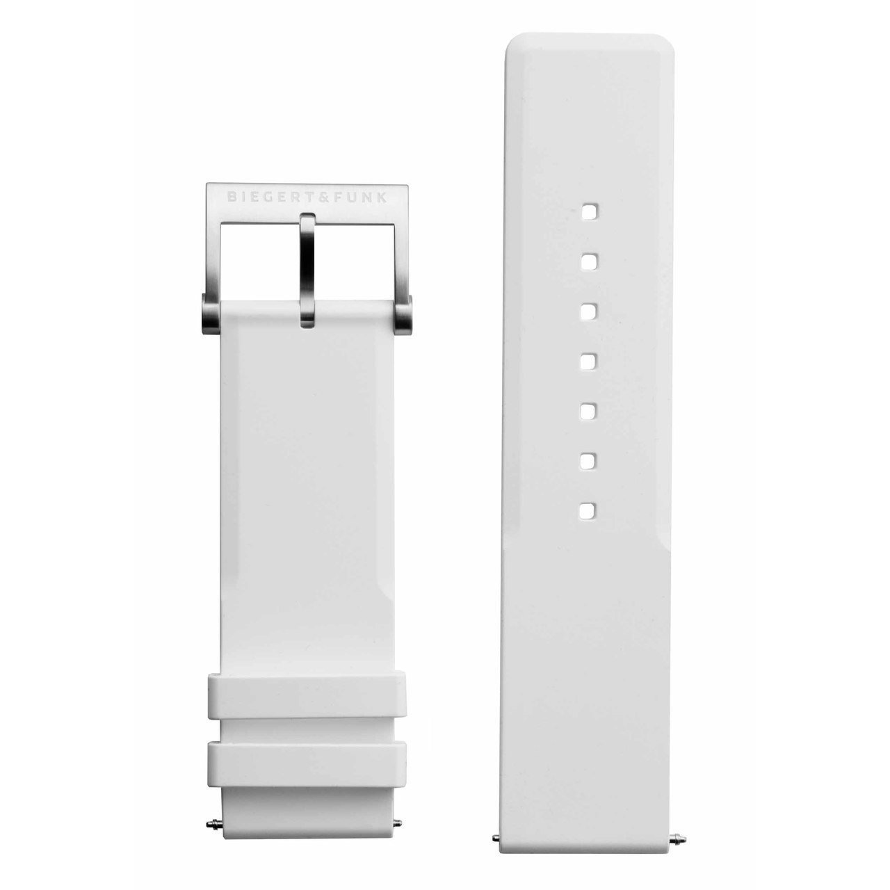 Qlocktwo W 24mm Strap White Rubber