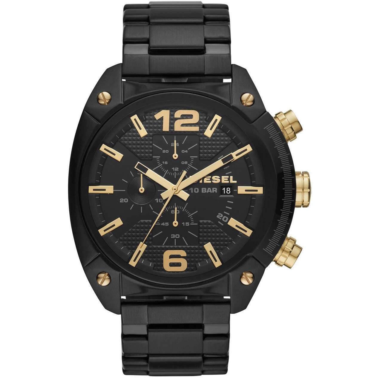 Diesel DZ4504 Overflow Chrono Black Gold SS