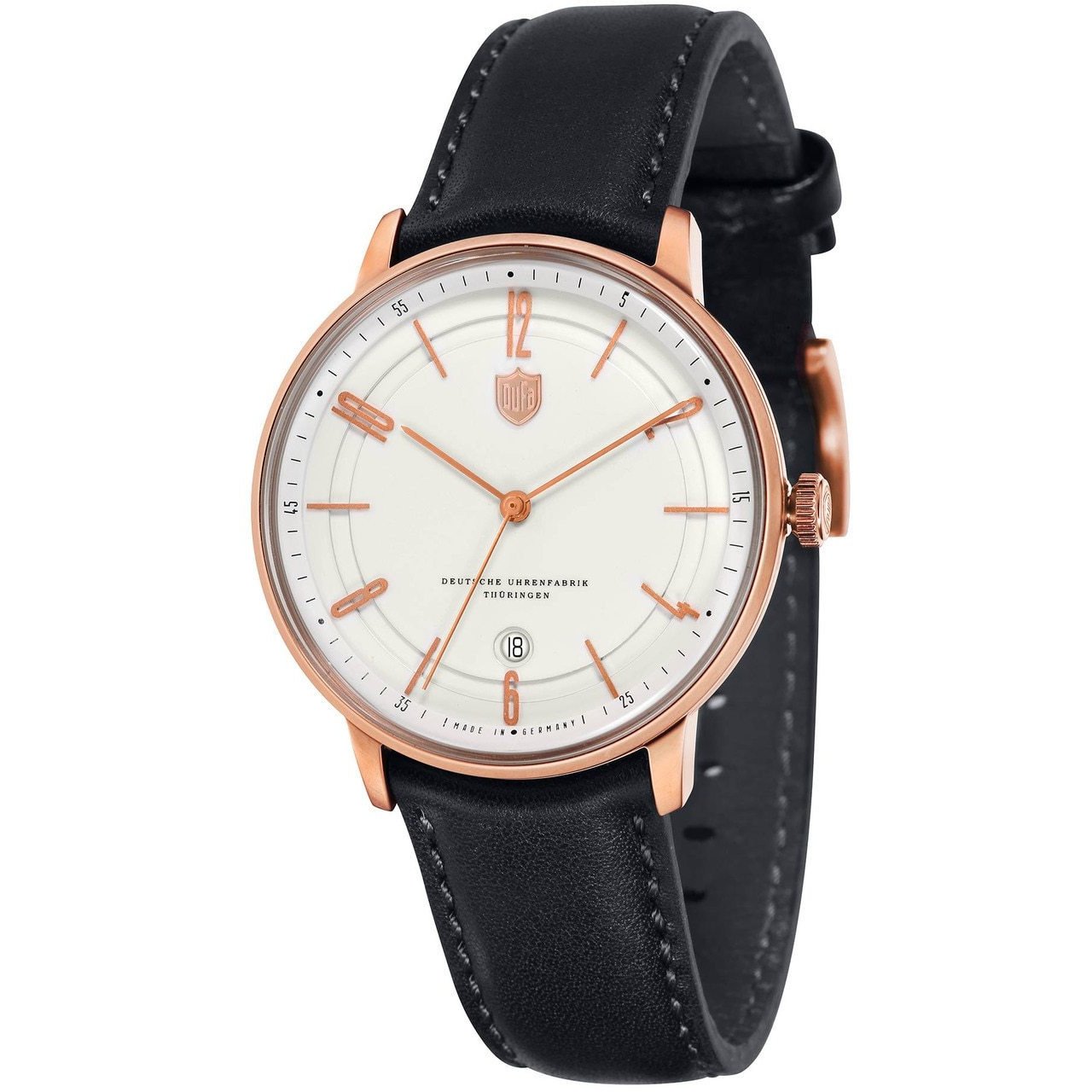 DuFa Bayer Swiss Automatic Black Rose Gold White