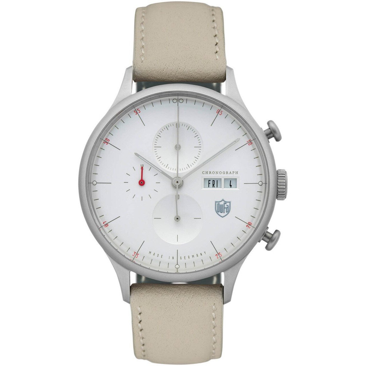 DuFa Van Der Rohe Barcelona Chronograph Silver Beige