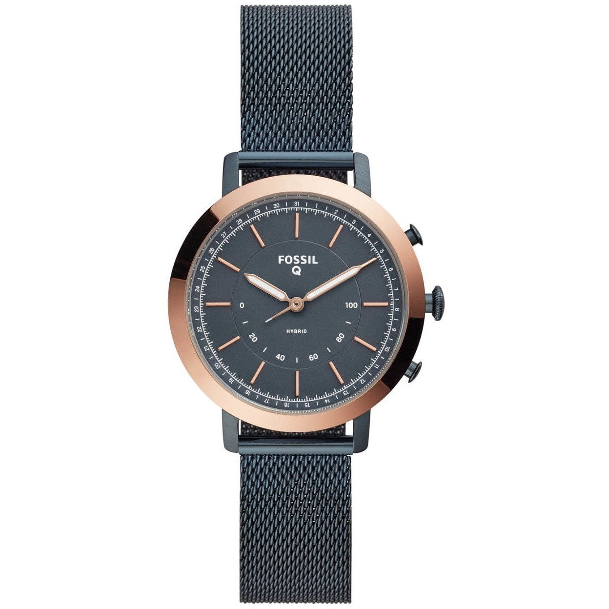 Fossil FTW5031 Hybrid Smartwatch Q Neely Navy Mesh