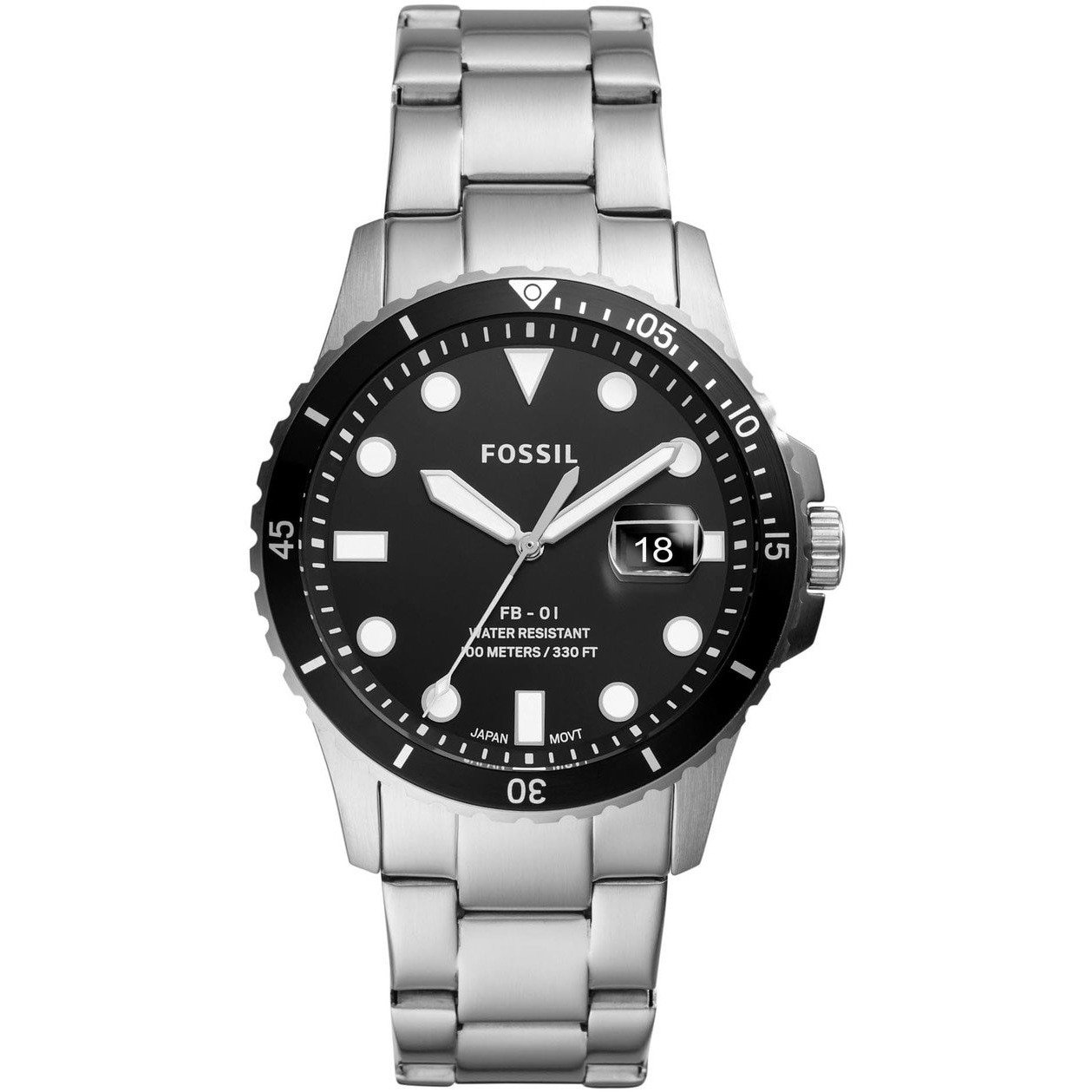 Fossil FS5652 FB-01 Black Silver SS