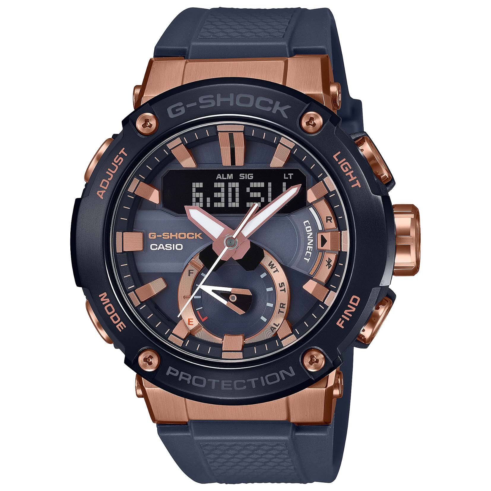 G-Shock GSTB200G G-Steel Connected Ana-Digi Solar Rose Gold Blac