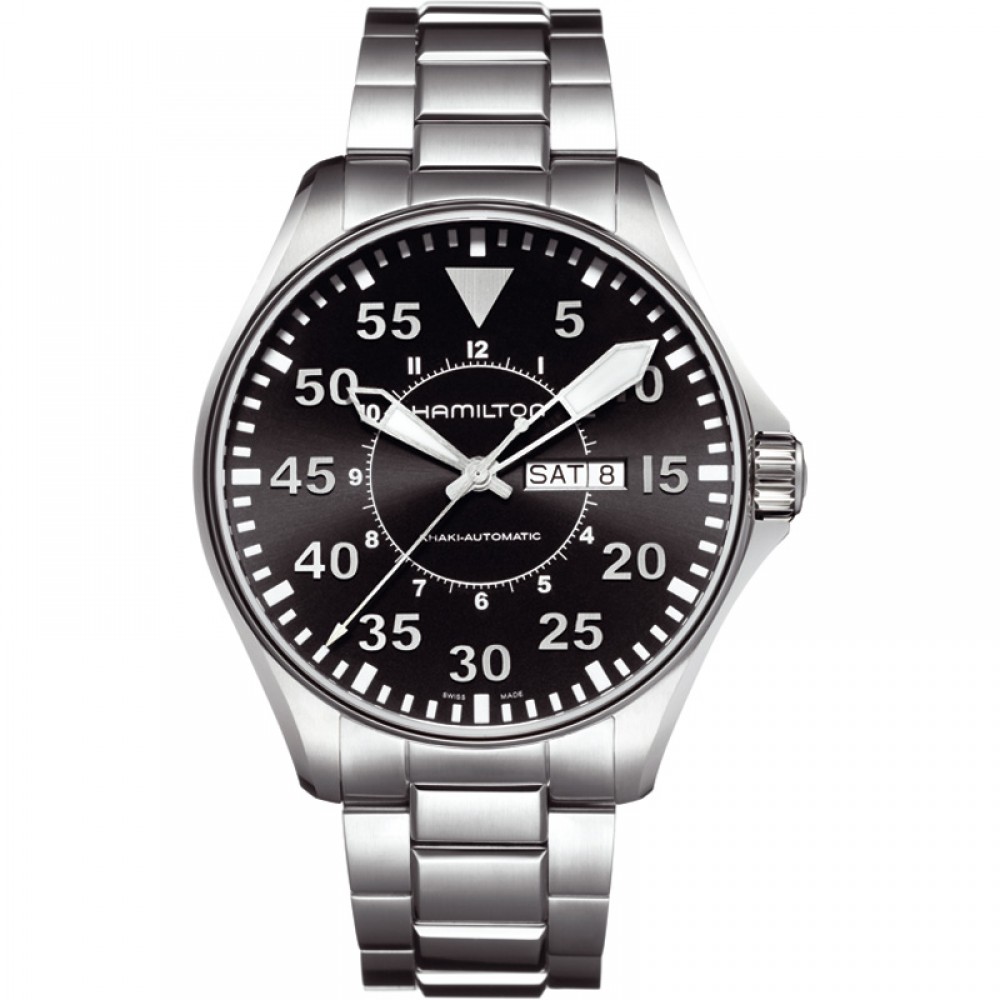 MENS HAMILTON KHAKI PILOT 46MM AUTOMATIC WATCH H64715135