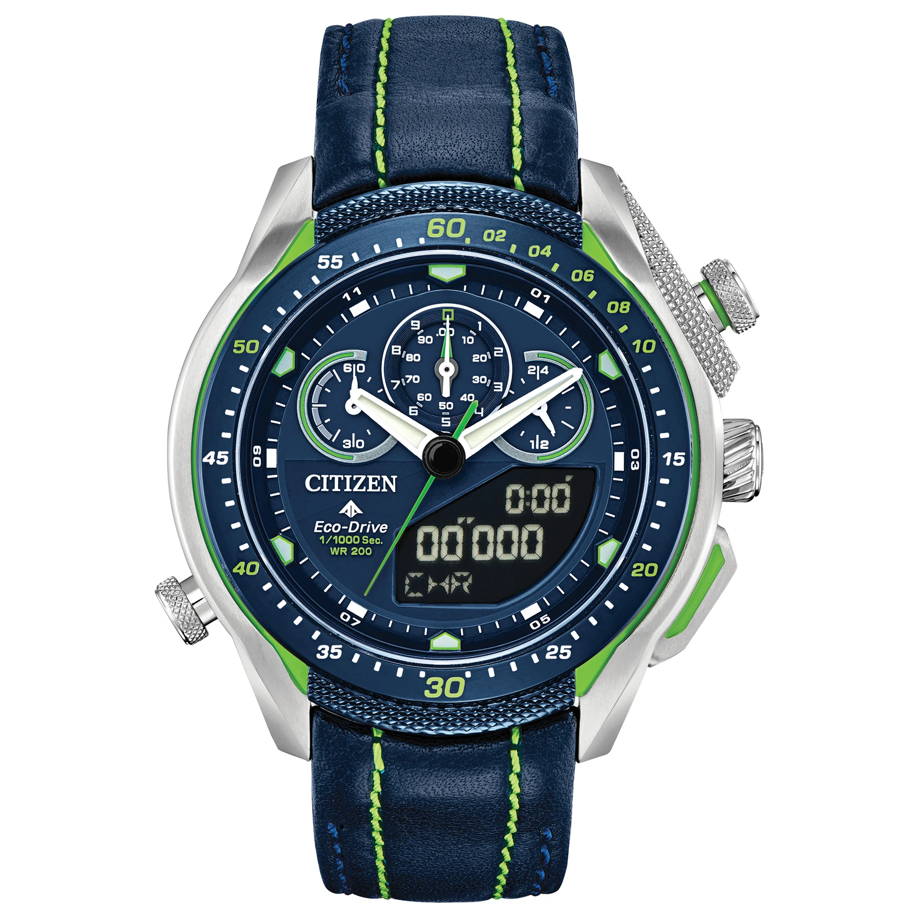 Citizen Eco-Drive Promaster SST Chronograph Blue Green