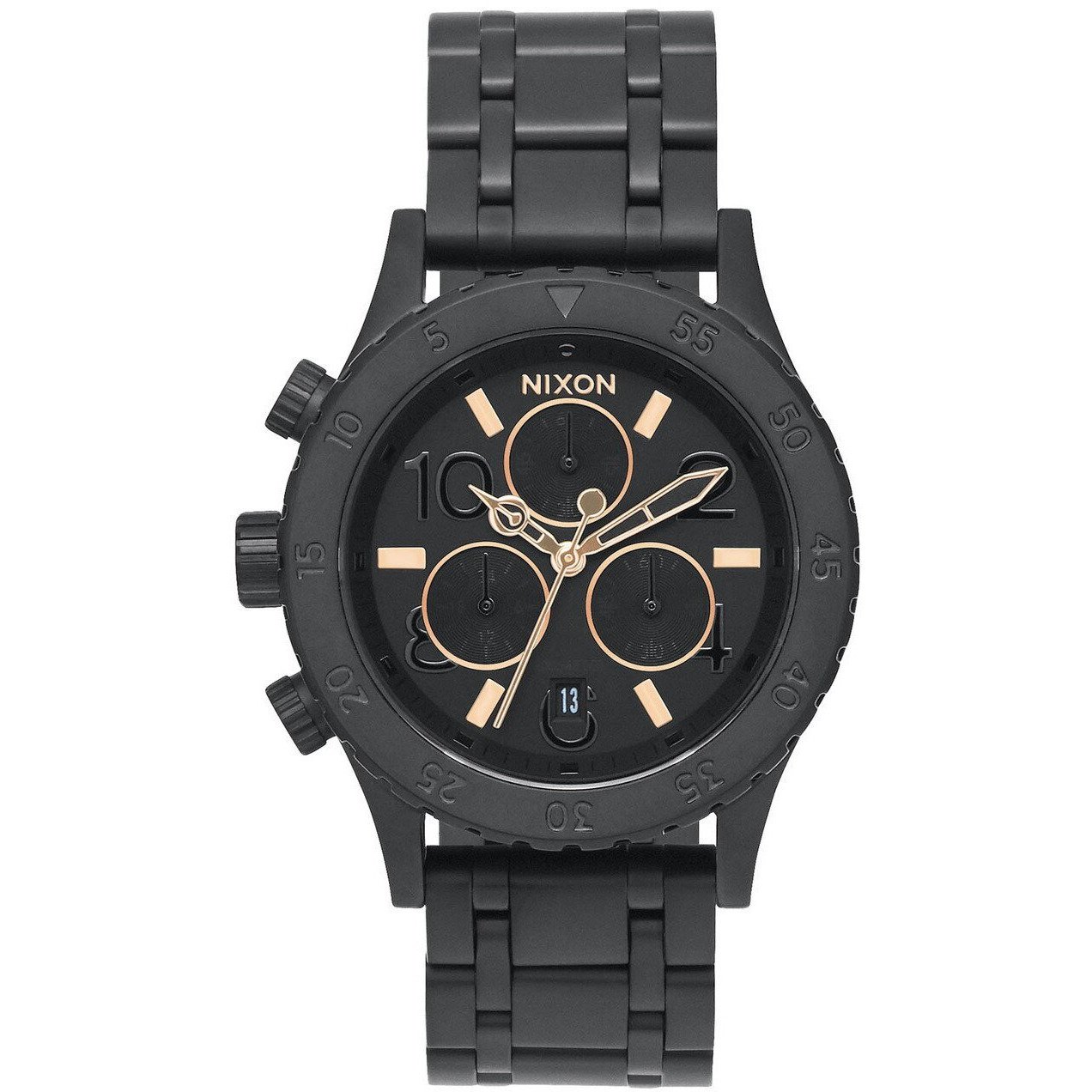 Nixon 38-20 Chrono All Black Rose Gold