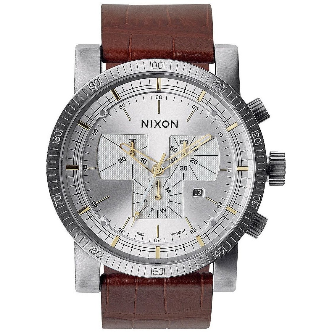 Nixon Magnacon II Chronograph Brown Horween Gator