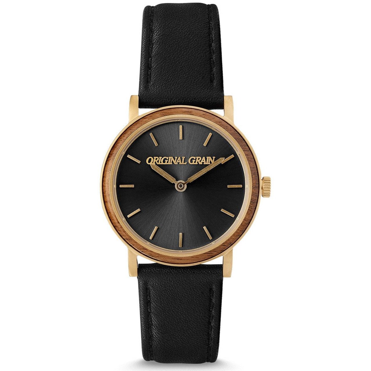 Original Grain Avalon Koa Wood 34mm Gold Black