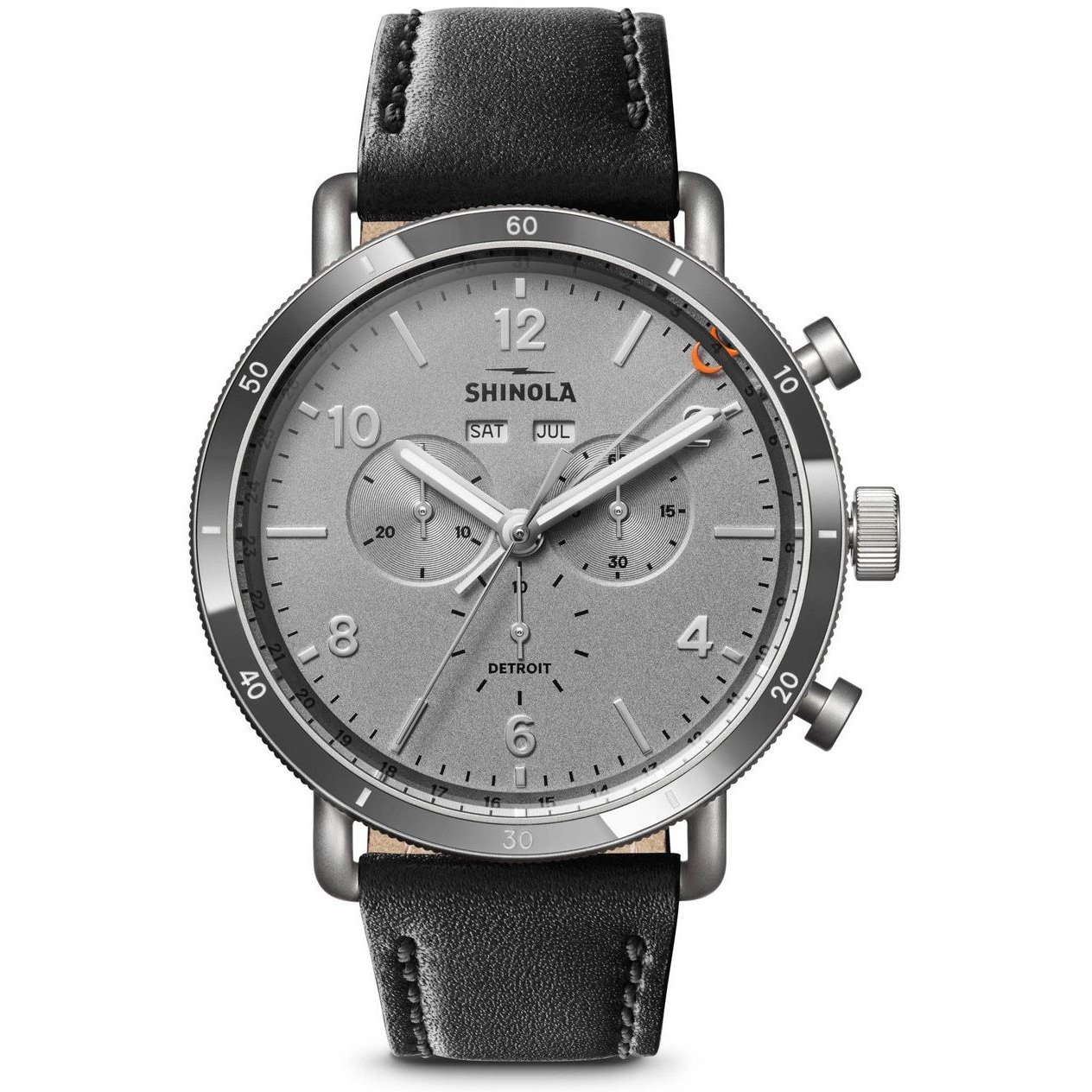 Shinola Canfield Sport 45mm Chrono Silver Black