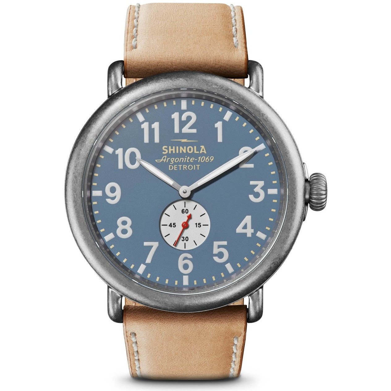 Shinola Runwell 47mm Blue Tan