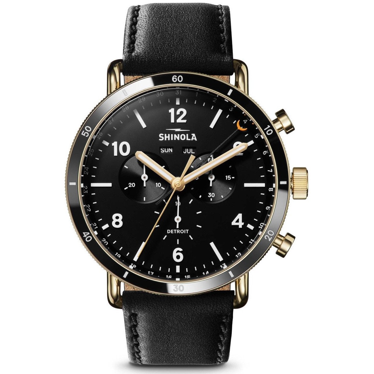 Shinola Canfield Sport 45mm Black Gold