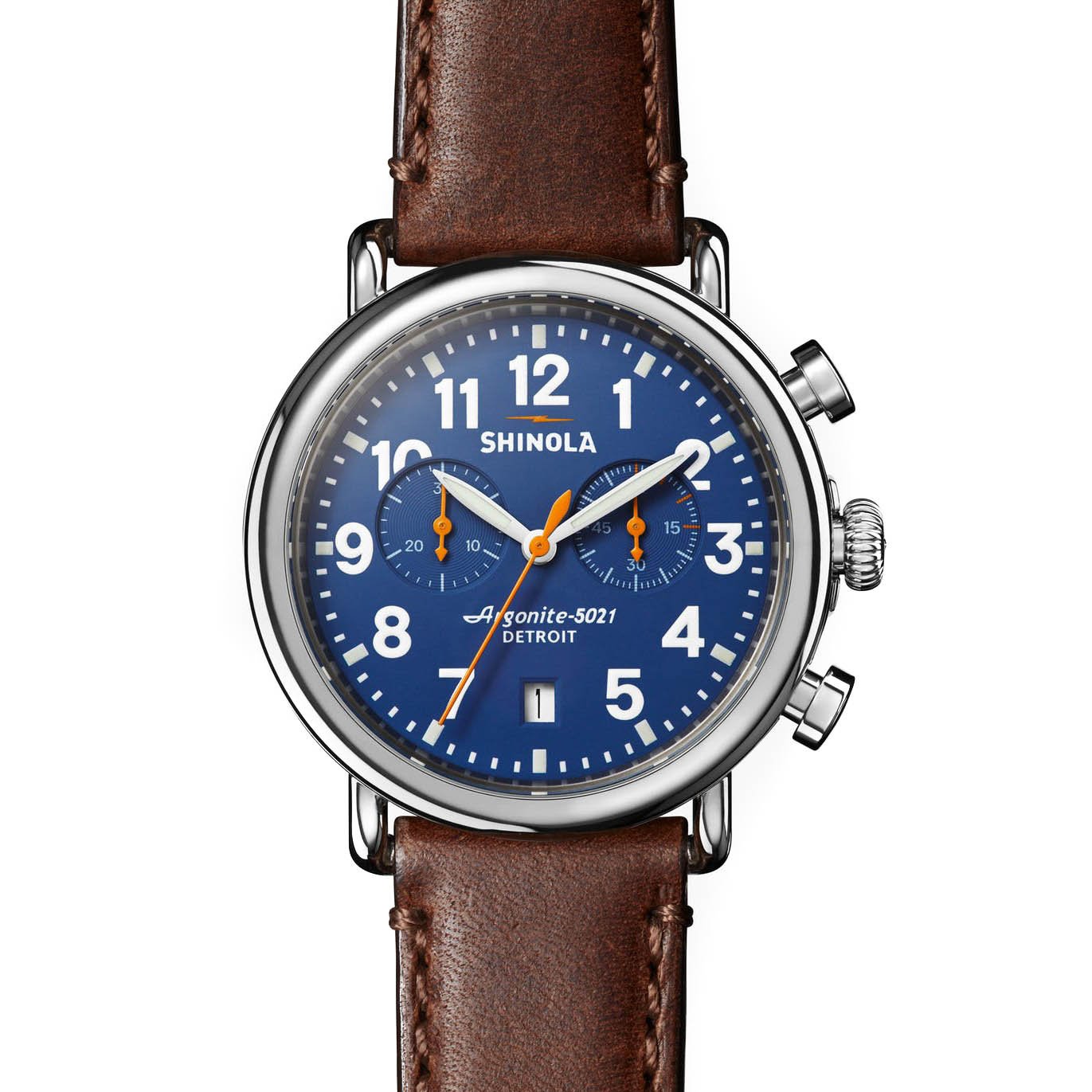 Shinola Runwell Chronograph 41mm Brown Blue