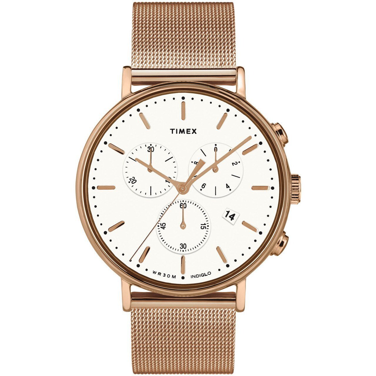 Timex Fairfield Chrono Rose Gold Mesh