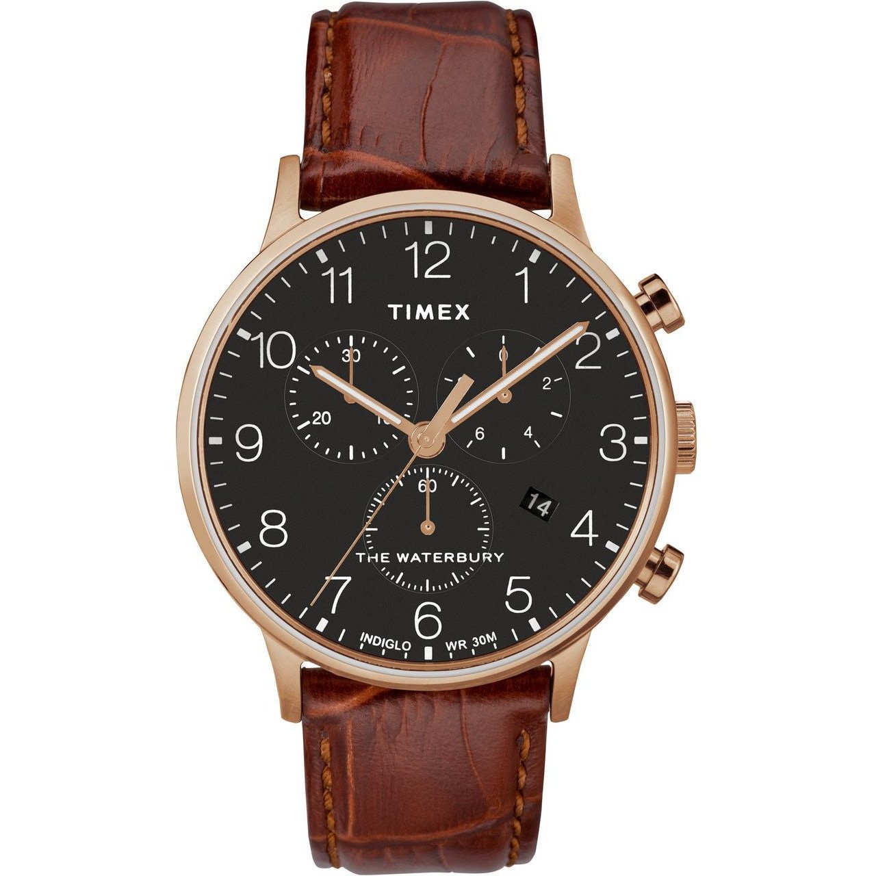 Timex Waterbury Classic Chrono Rose Gold Brown