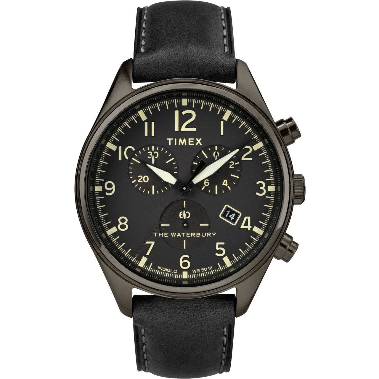 Timex Waterbury Traditional Chrono All Black Leather