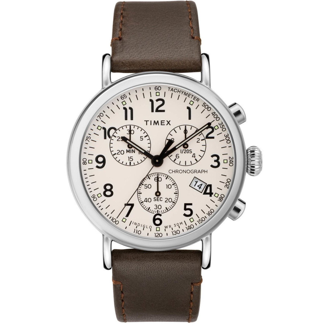 Timex Standard Chrono Silver Cream Brown