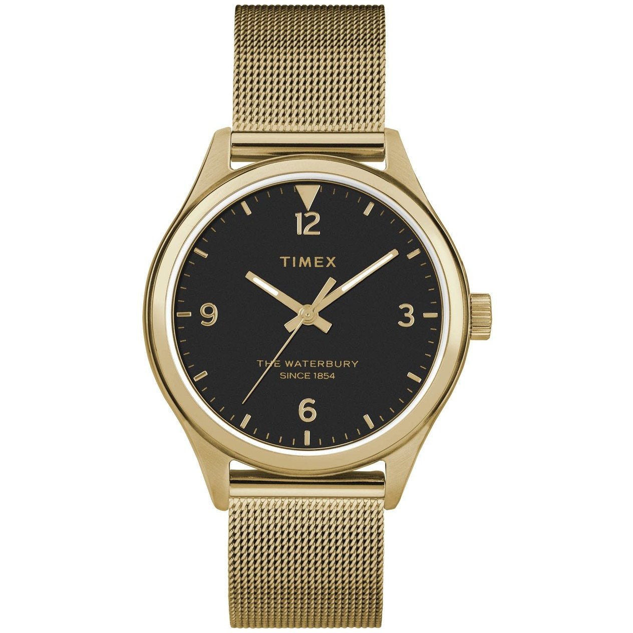 Timex Waterbury 34mm Black Gold Mesh