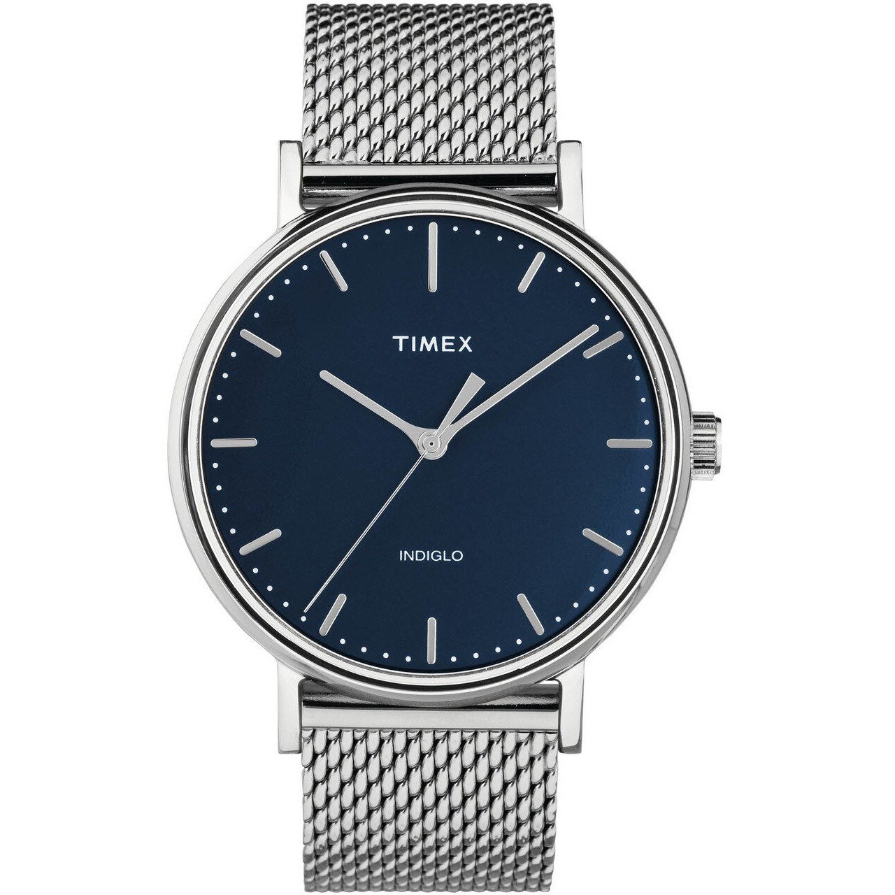 Timex Fairfield 41mm Navy Silver Mesh