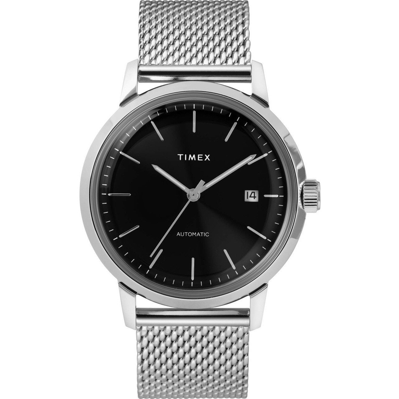 Timex Marlin 40mm Automatic Mesh Silver Black