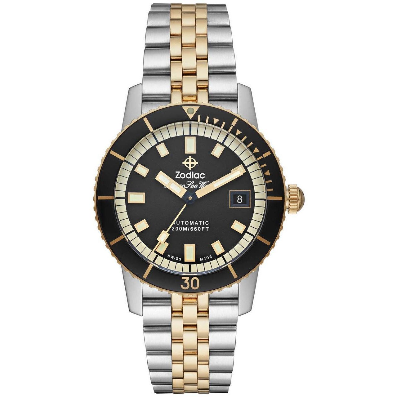 Zodiac Super Sea Wolf SS Automatic Silver Gold