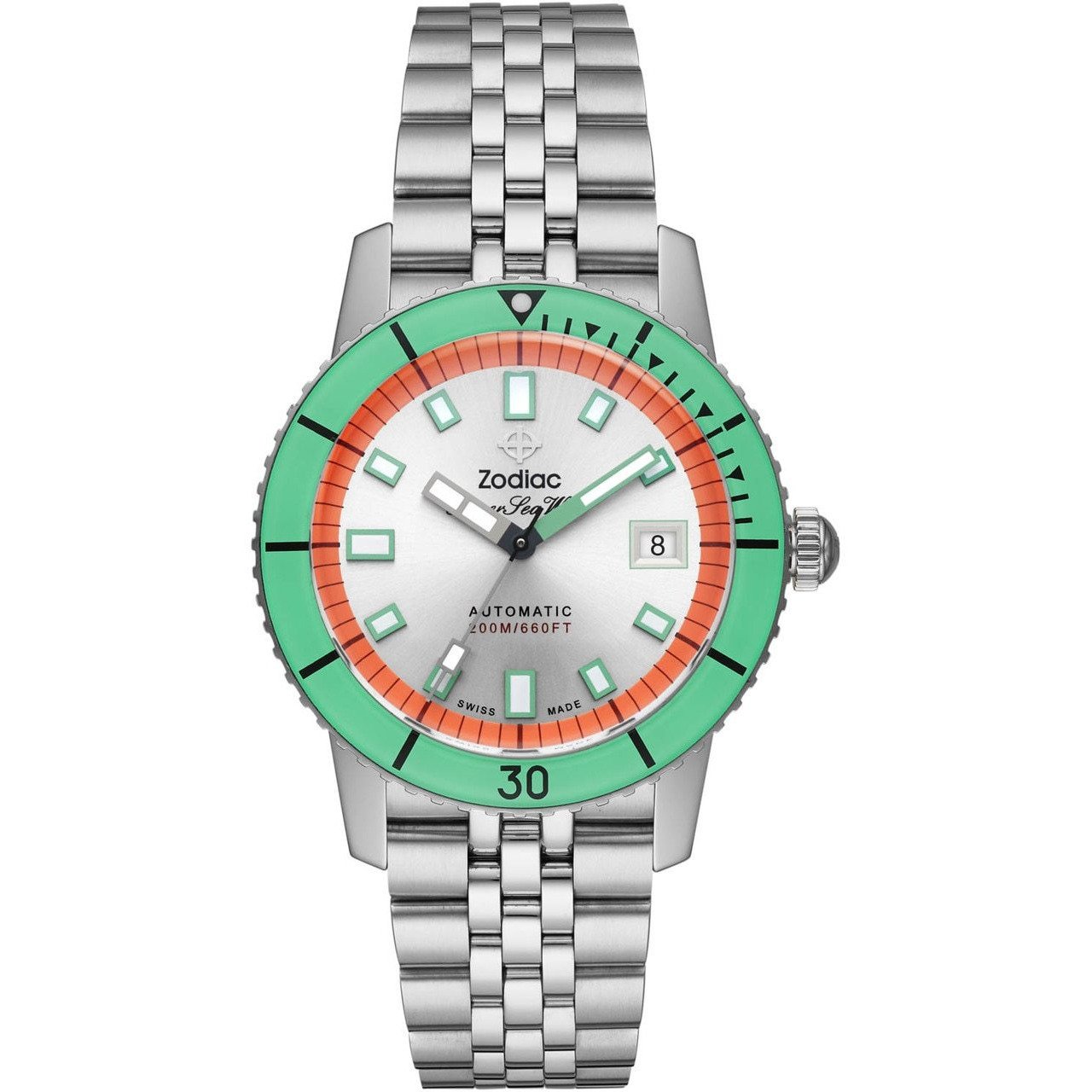 Zodiac Super Sea Wolf 53 Compression Automatic Steel