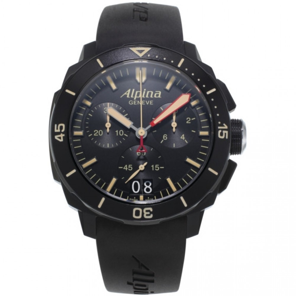 ALPINA SEASTRONG DIVER 300 BIG DATE WATCH AL-372LBBG4FBV6