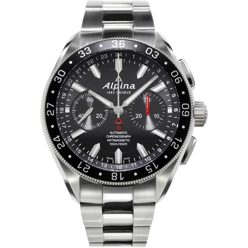 MENS ALPINA ALPINER 4 AUTOMATIC CHRONOGRAPH WATCH AL-860B5AQ6B