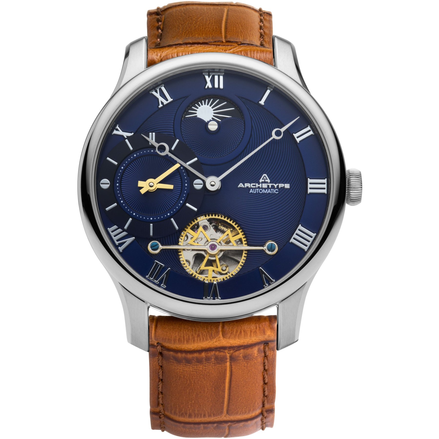 Archetype Dorian Automatic Silver Tan Navy