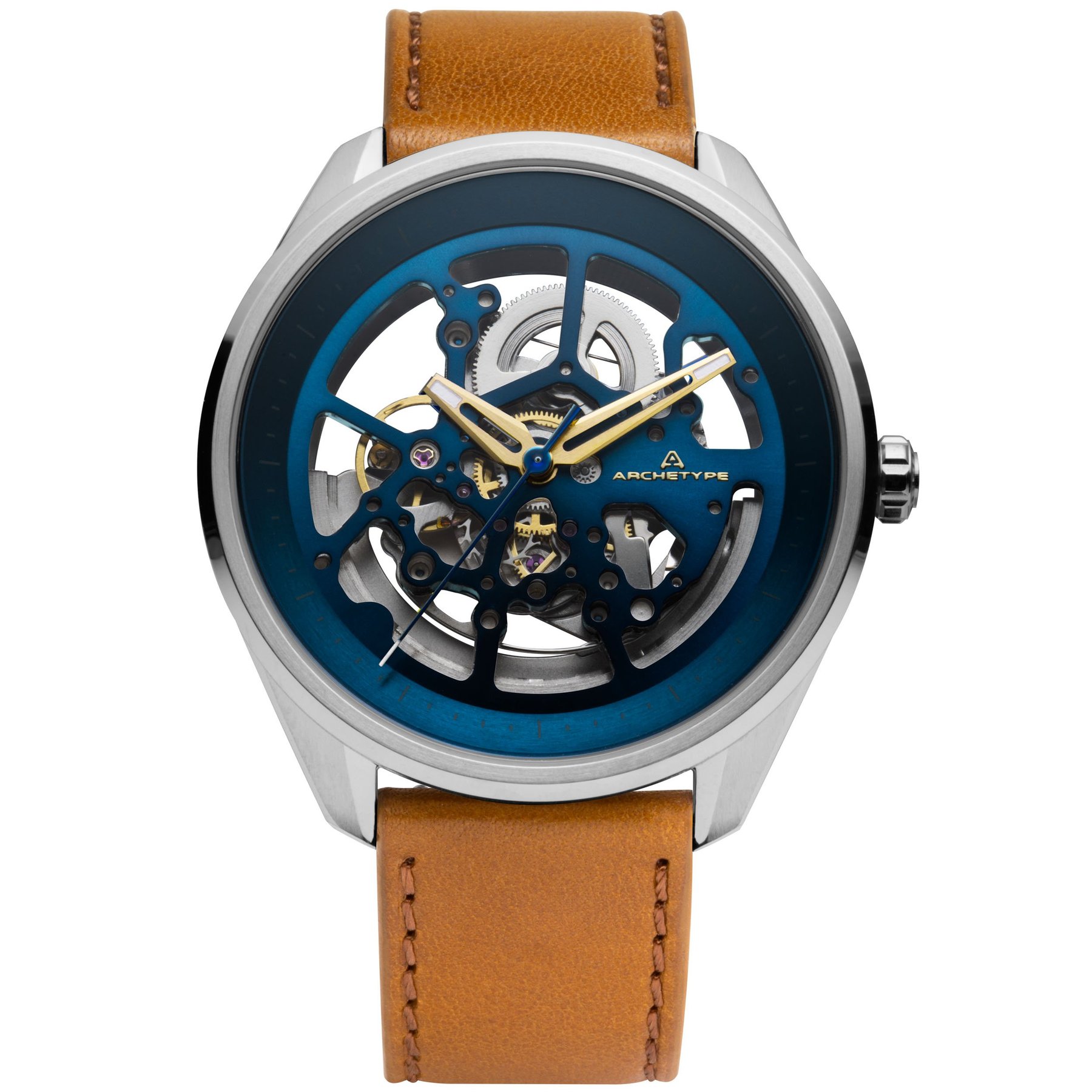 Archetype Nemesis Automatic Silver Tan Blue