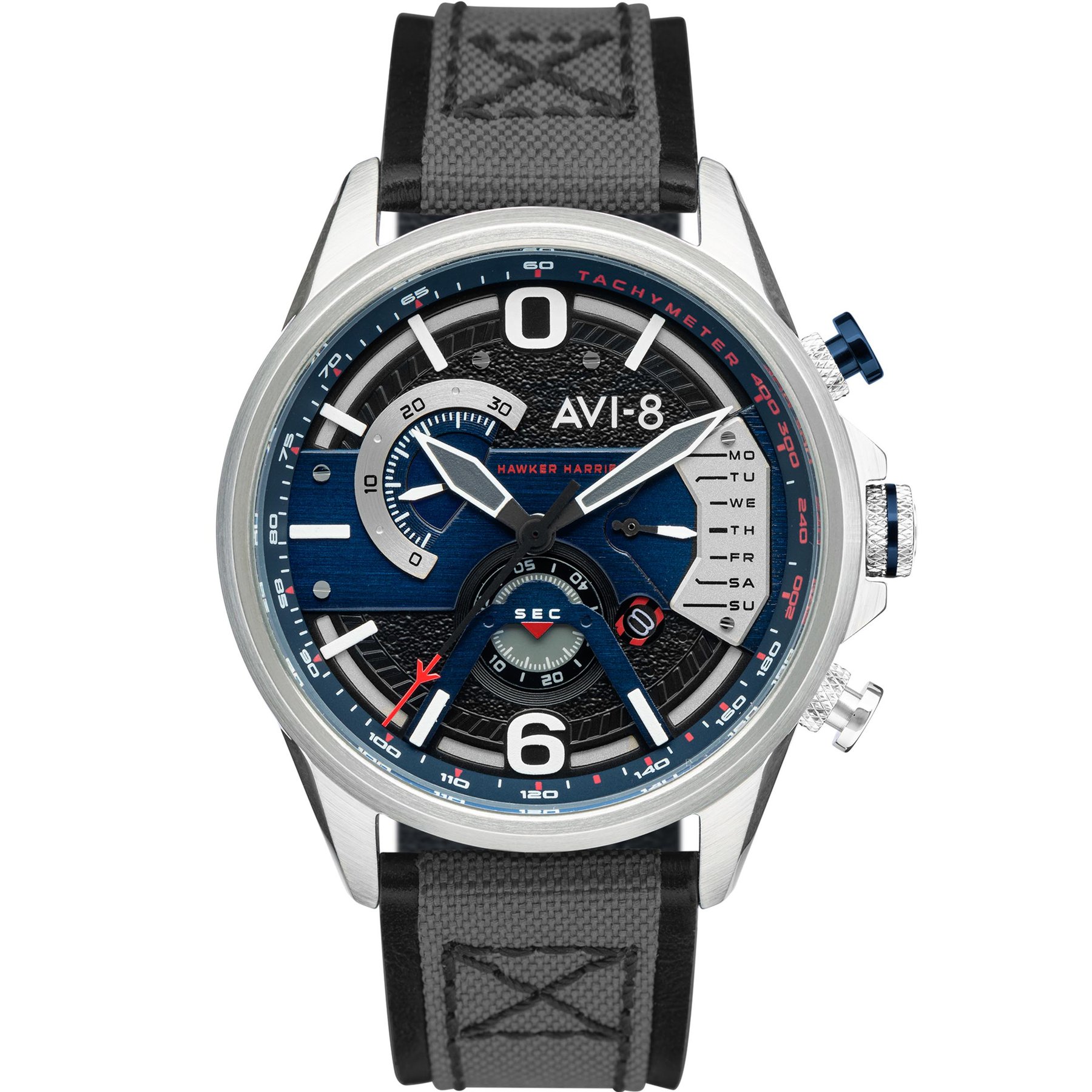 AVI-8 Hawker Harrier II Dual Retrograde Chrono Marine Grey