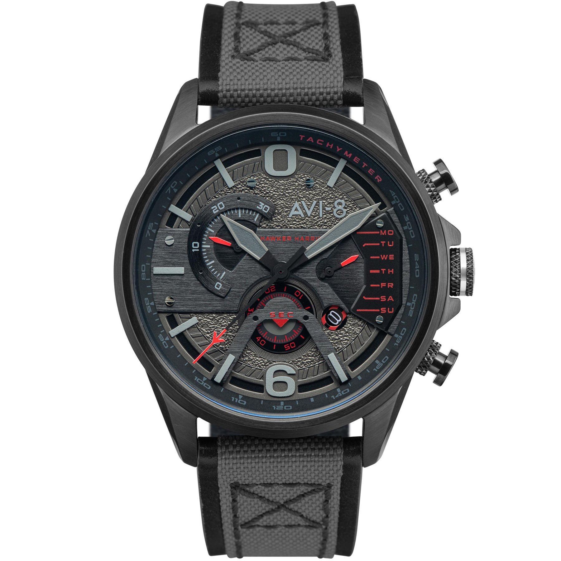 AVI-8 Hawker Harrier II Dual Retrograde Chrono Stealth Black