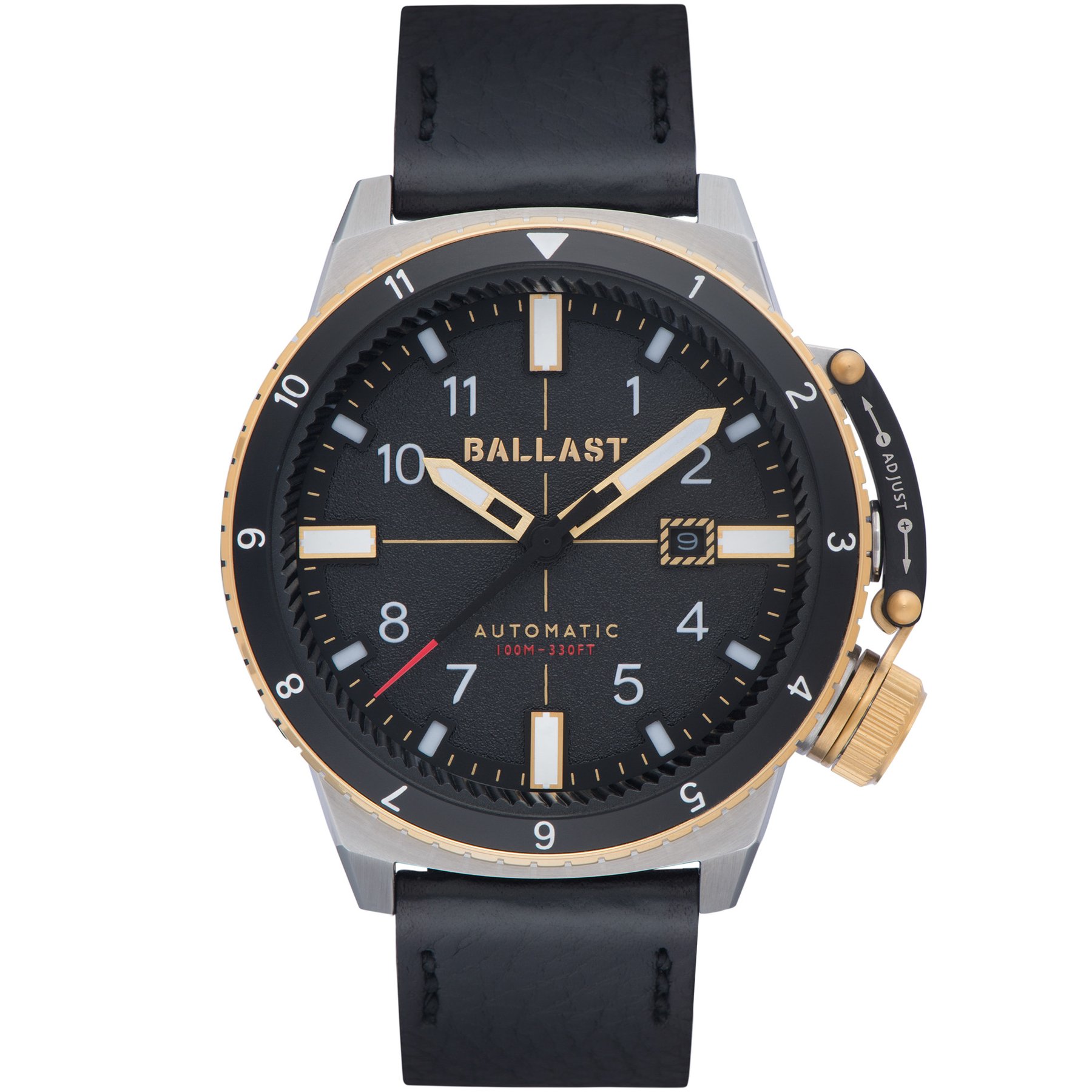 Ballast Trafalgar Dual Time Automatic Black Silver