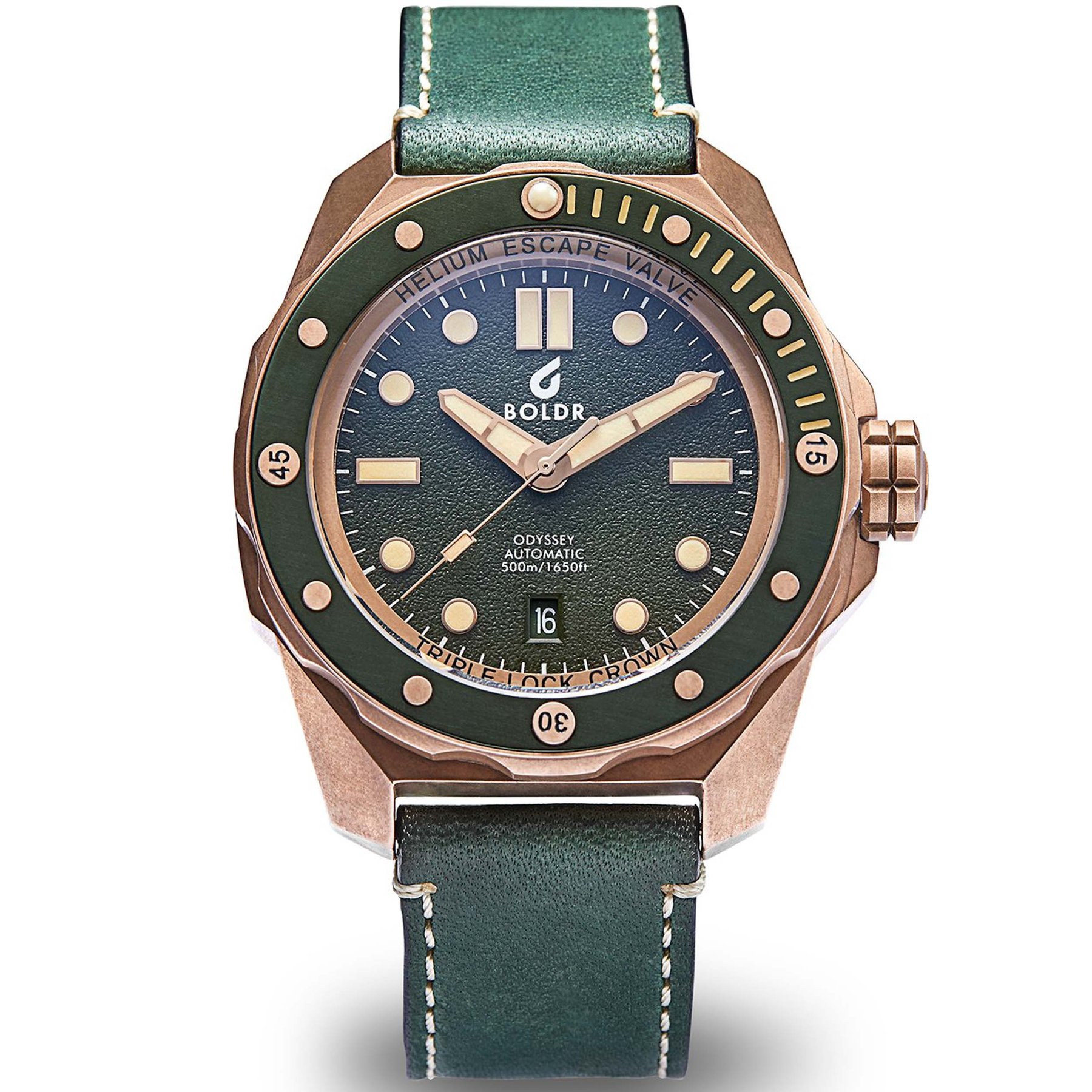 Boldr Odyssey Automatic Bronze Serpentine Green