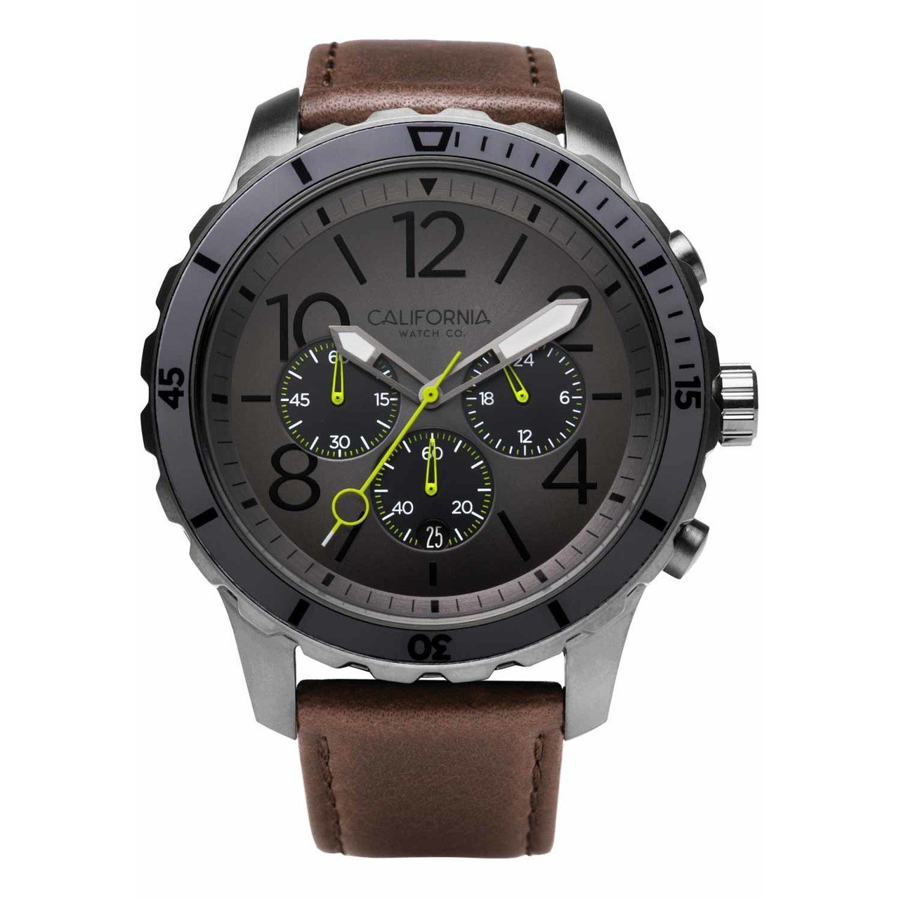 California Watch Co. Mavericks Chrono Leather Gunmetal Brown