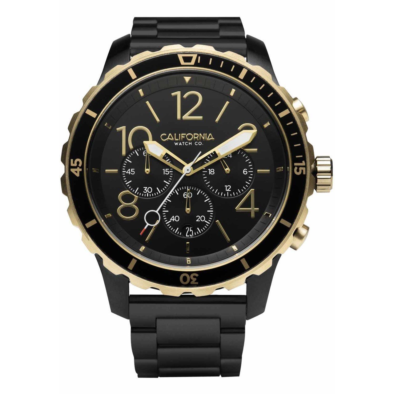 California Watch Co. Mavericks Chrono SS All Black Gold